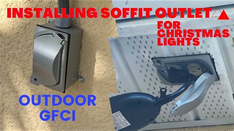 electrical box in soffit|soffit outlet box.